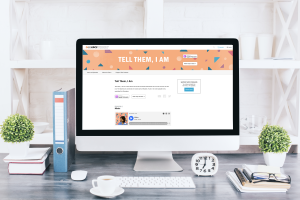 Desktop screenshot of Tell Them, I Am's landing page.
